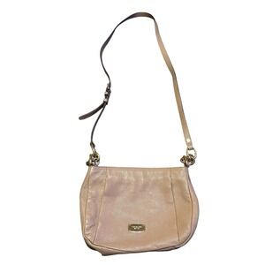 Michael Kors‎ Tan Pebbled Leather Crossbody Bag 35S6GEQM2L Gold Hardware